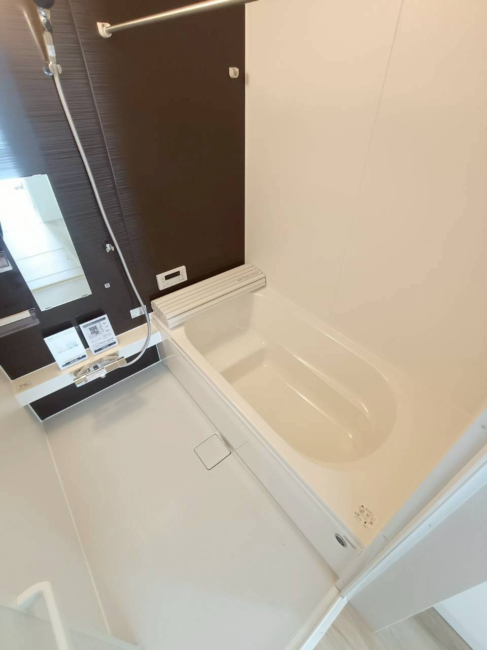 北葛飾郡松伏町　田中3丁目　新築戸建　全2棟の浴室|施工例です