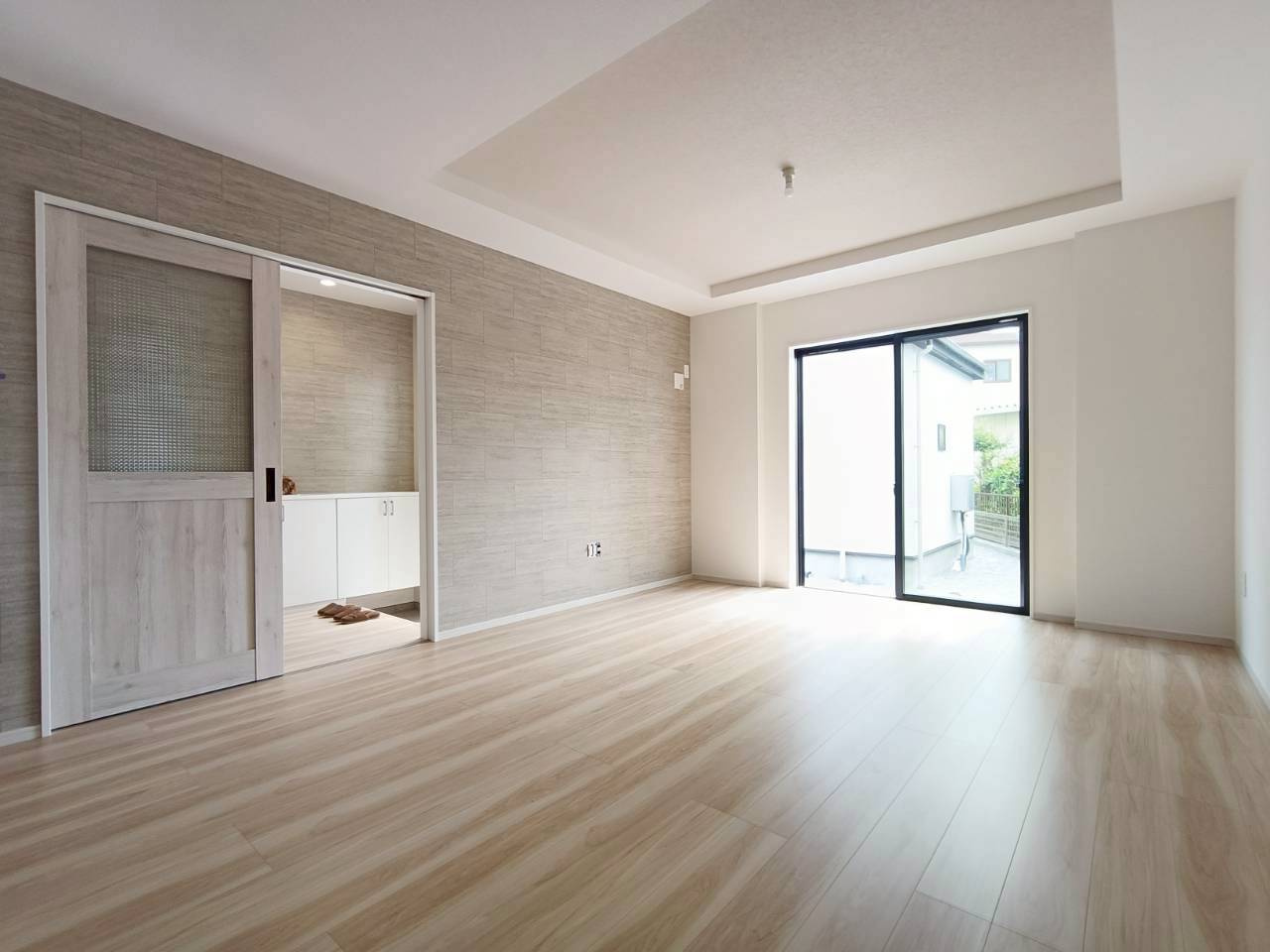 北葛飾郡松伏町　田中3丁目　新築戸建　全2棟の居間・リビング|施工例です