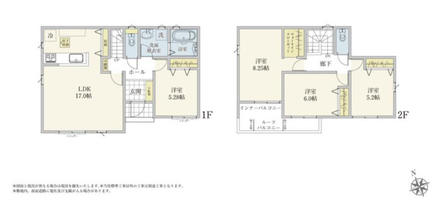 五霞町原宿台3丁目1期　新築戸建　5号棟の間取り