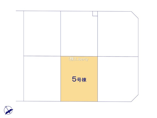 五霞町原宿台3丁目1期　新築戸建　5号棟の区画図