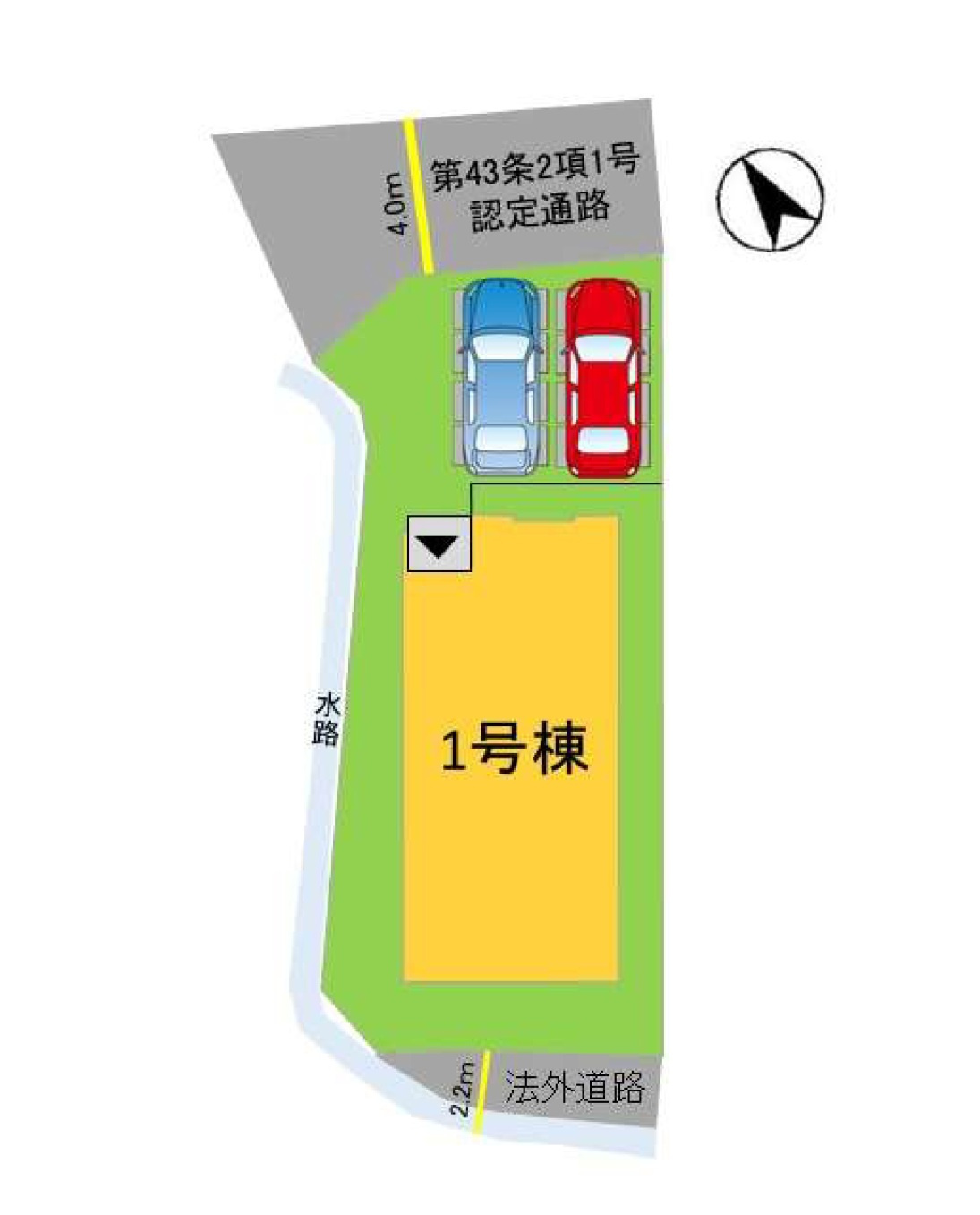 筑紫野市紫3丁目第1-1棟(1号棟)の区画図|配置図