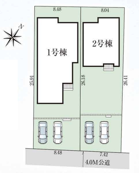 【区画図】 | 嵐山町菅谷4期　GRAFARE　新築戸建　全2棟　1号棟