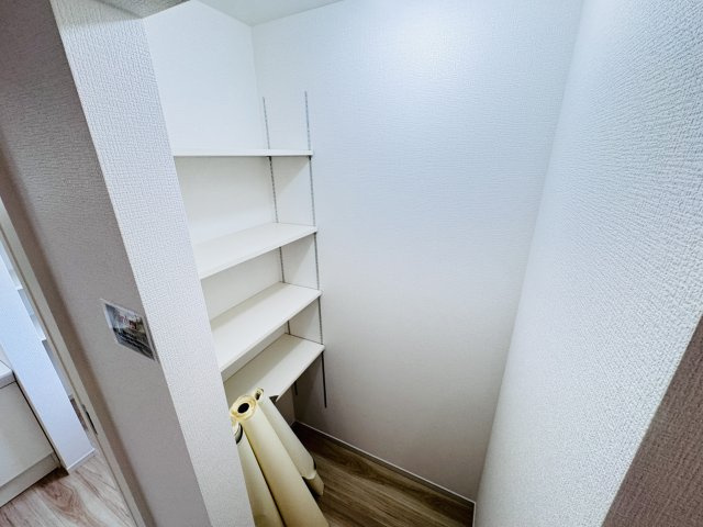 柏市布施新町４丁目新築戸建【富勢東小学校:10分】の収納|キッチン横・パントリースペース