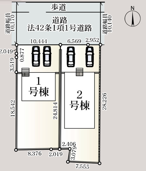 【区画図】 | 本庄市児玉町上真下　クレイドルガーデン　新築戸建　全2棟　
