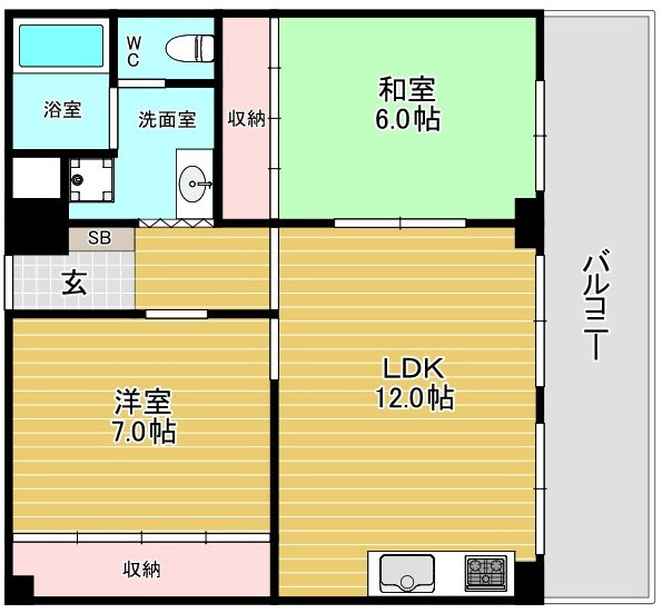アベノ松崎町ハイツの間取り
