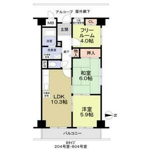 グランファミール桜川の間取り