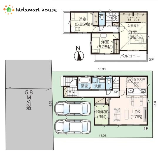 伊奈町大針2期　新築戸建　グラファーレ01の間取り