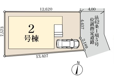 柏市今谷上町新築戸建【光ケ丘小学校:６分】の区画図|区画配置図