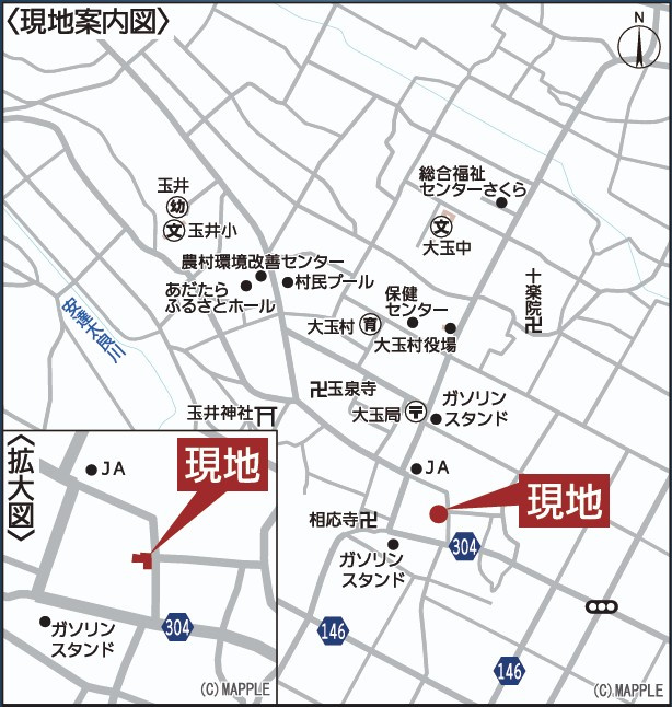 新築戸建・新築建売　大玉村玉井第6　玉井小・大玉中の地図