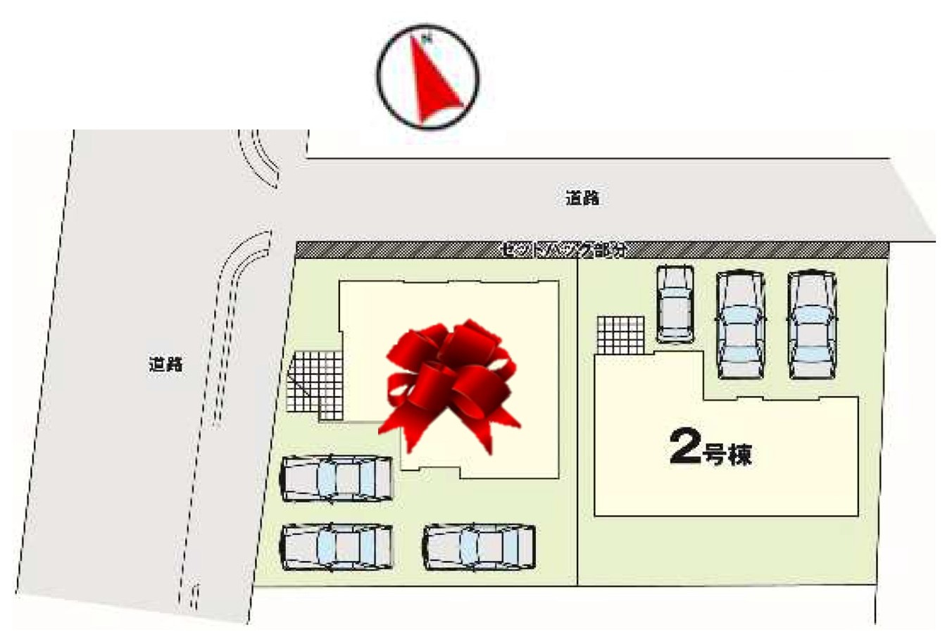 【LIGARE】宇都宮市双葉 第5期 全2棟の区画図