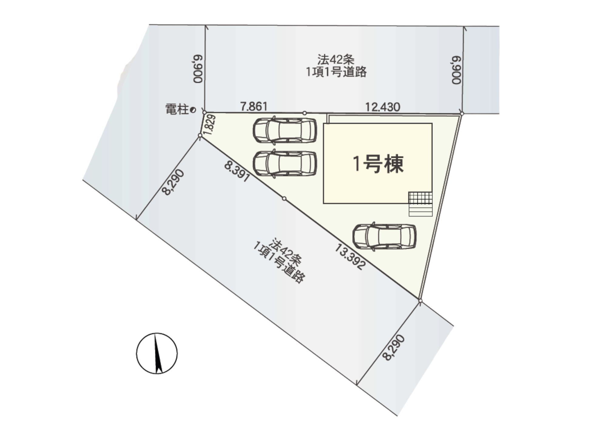 新築戸建　沼津市西間門第９　全１棟の区画図