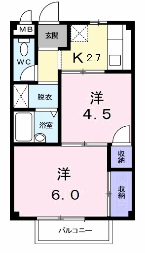 エルディム介良の間取り|間取図
