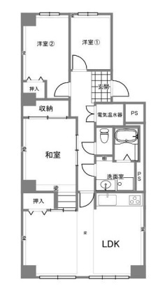 舞子台グリーンマンションの間取り