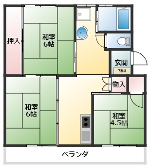ジョイライフ後田の間取り