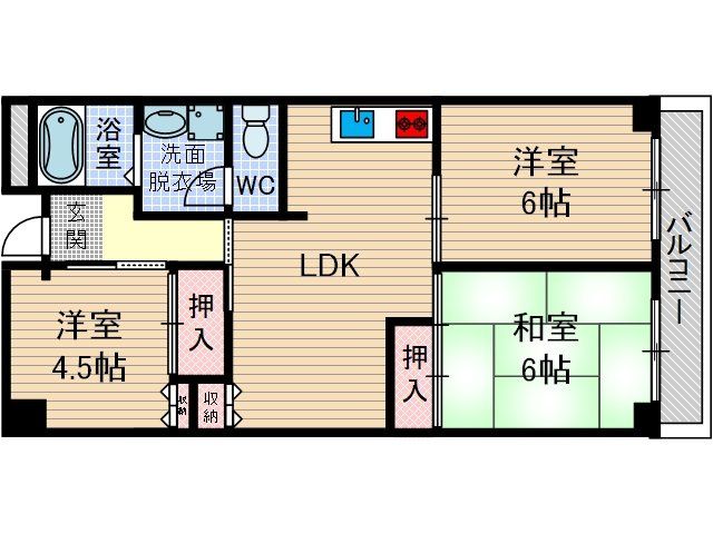 ヴィラ貴瀬2号館の間取り