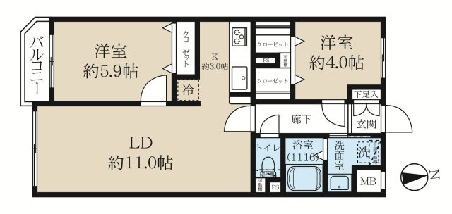 セザール第二鷺宮の間取り