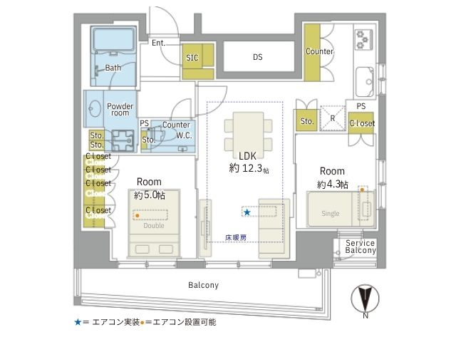 ルネ神田和泉町の間取り