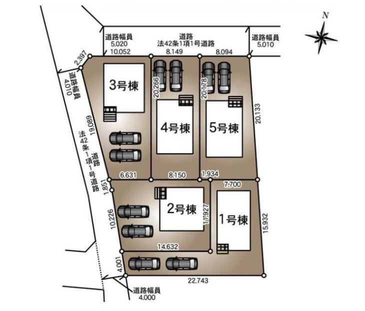 古河市大山第8　新築戸建　3号棟の区画図