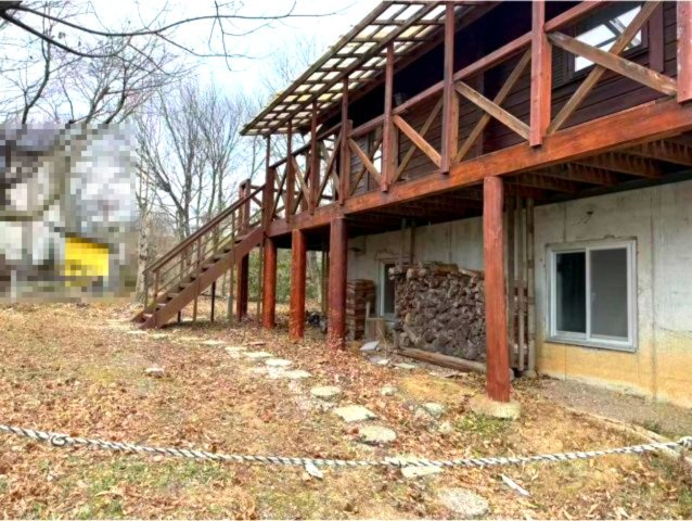 高島市今津町今津中古ログハウスの外観