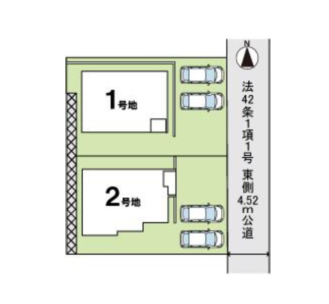 大野城市南ケ丘1丁目第6-2棟（2号棟）　の区画図|配置図（2号棟）