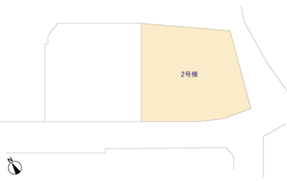 宜野湾市野嵩 新築戸建て 2号棟の区画図