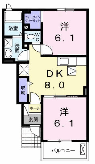 イル　パラッツオ　アミダⅡの間取り