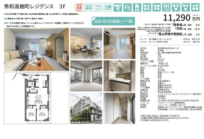 【その他】 | 秀和高樹町レジデンス　仲介手数料無料＋60万円現金プレゼント中