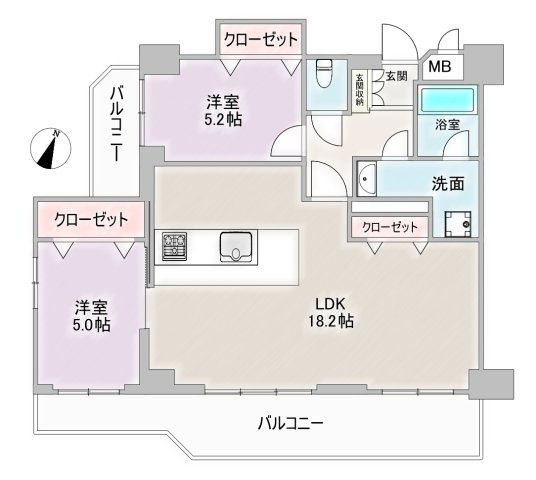 グリーンコーポ瑞穂の間取り