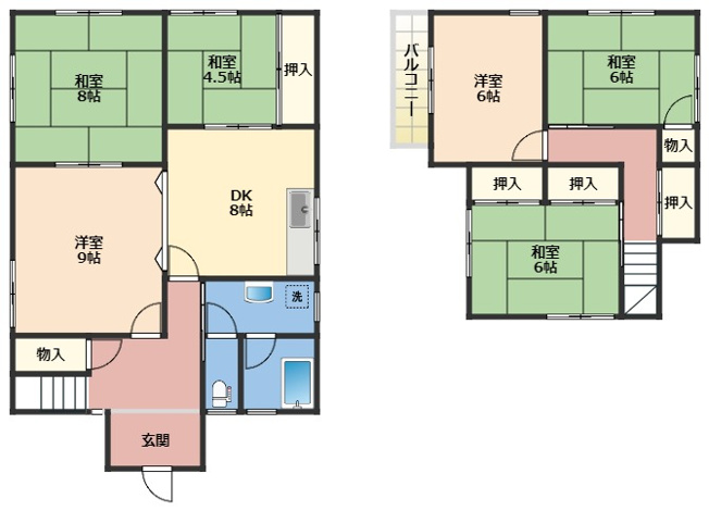 【間取り】 | 岩出市畑毛戸建