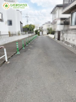 柏市西原14期　新築戸建　1号棟の前面道路含む現地写真|接道：南東側約4ｍ公道