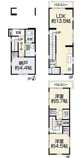 【間取り】 | 東灘区魚崎北町８丁目　中古戸建