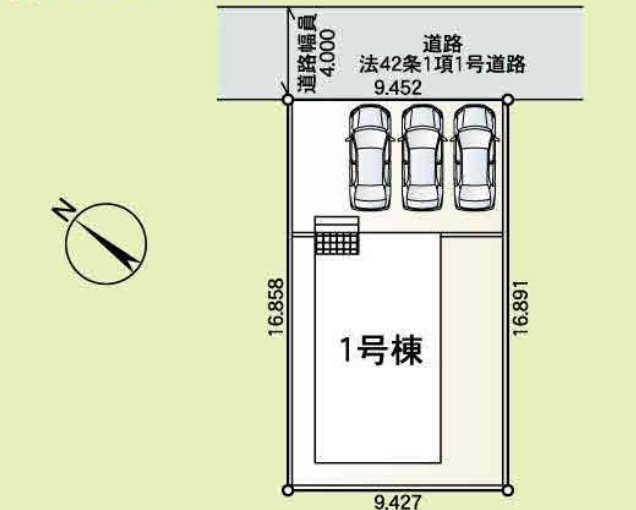 前橋市関根町の区画図