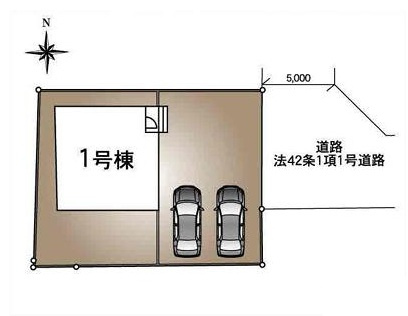 下妻市加養第1　新築戸建の区画図