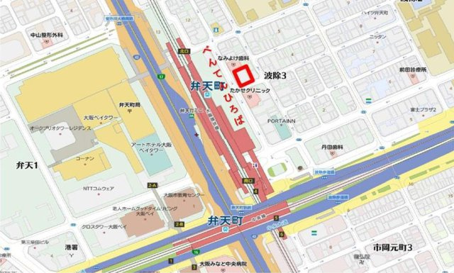 大阪市港区波除３丁目の店舗事務所の地図