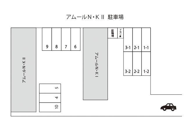 アムールＮ・ＫⅡの区画図