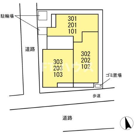 D-SOLACE津田沼 Ⅱの区画図