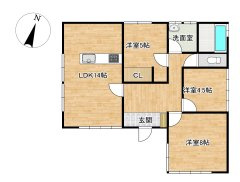八戸市大字鮫町字西子沢の間取り