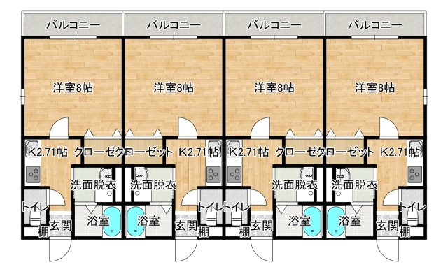 【間取り】 | フローレス1・2番館