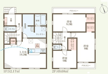 長期優良住宅の家　王塚台9期　3号棟の間取り