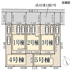 長期優良住宅の家　王塚台9期　3号棟の区画図