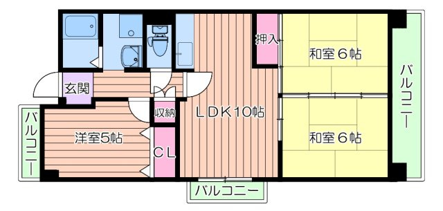 アクティ五月が丘の間取り