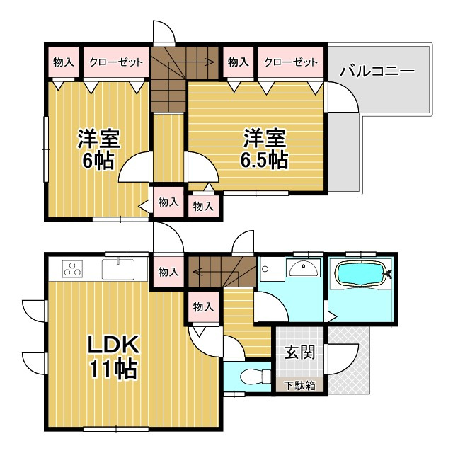 八女市馬場　中古の間取り