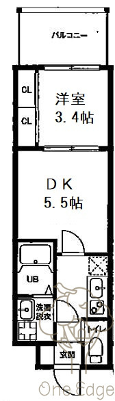 ビガーポリス416天満四丁目Ⅱの間取り