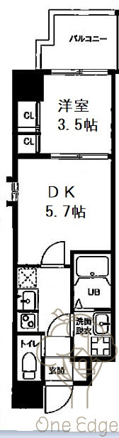 ビガーポリス416天満四丁目Ⅱの間取り
