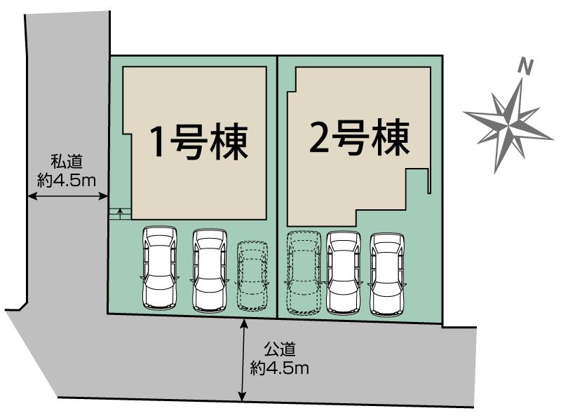 ブルーミングガーデン／東区沼山津３丁目／２号棟の区画図