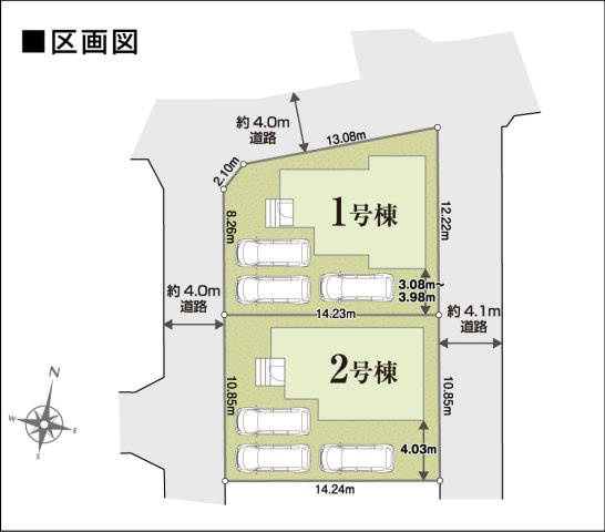 リナージュ藍住町勝瑞　第1期の区画図