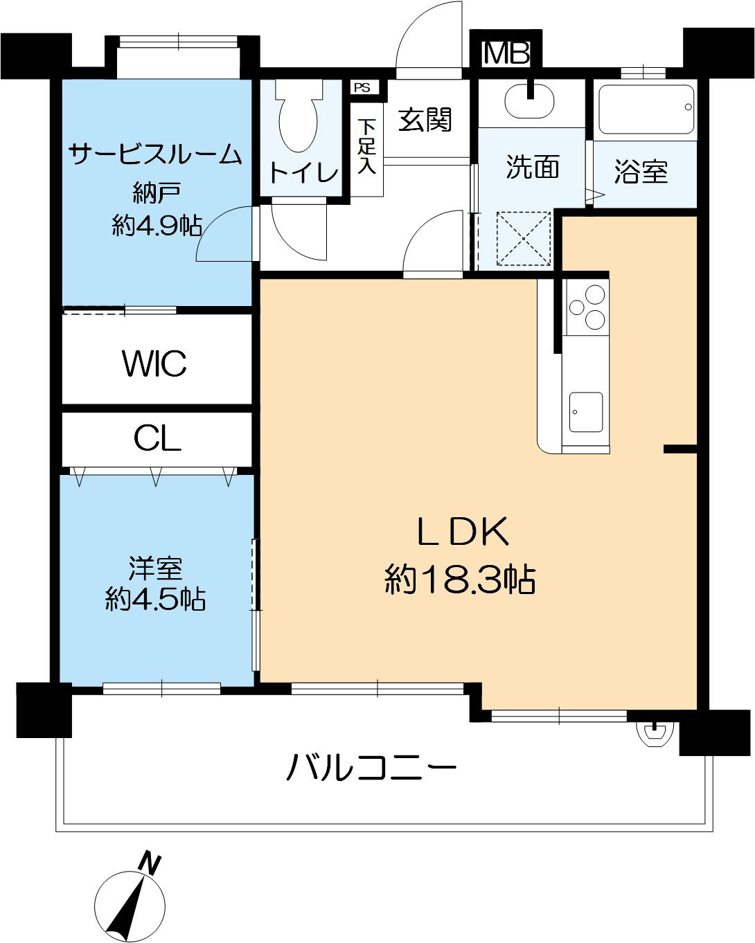 セレッソコート芦屋ガレリアの間取り