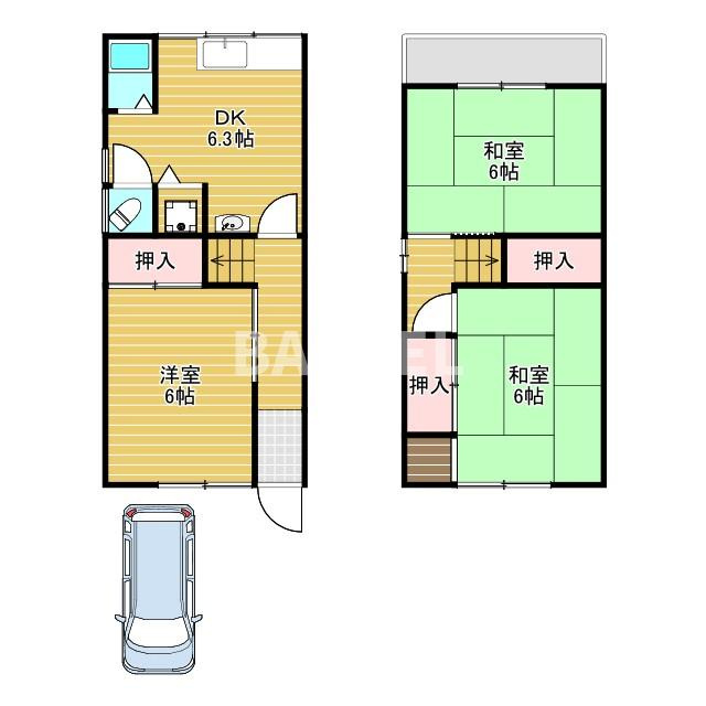 中島１丁目貸家の間取り