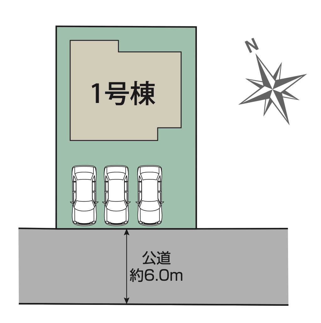 [新築住宅] 深谷市岡里 全1棟の区画図