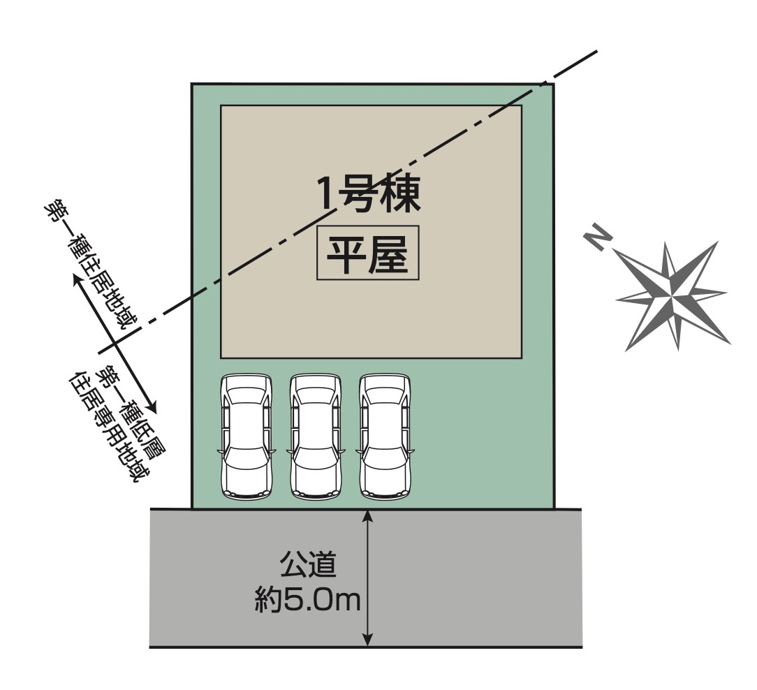 [新築住宅] 深谷市緑ケ丘 全1棟の区画図